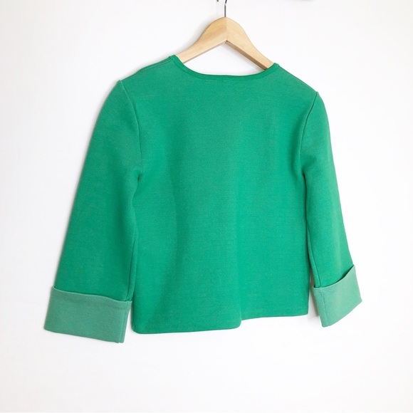 Anthropologie month green floral, embossed top - Picture 9 of 11